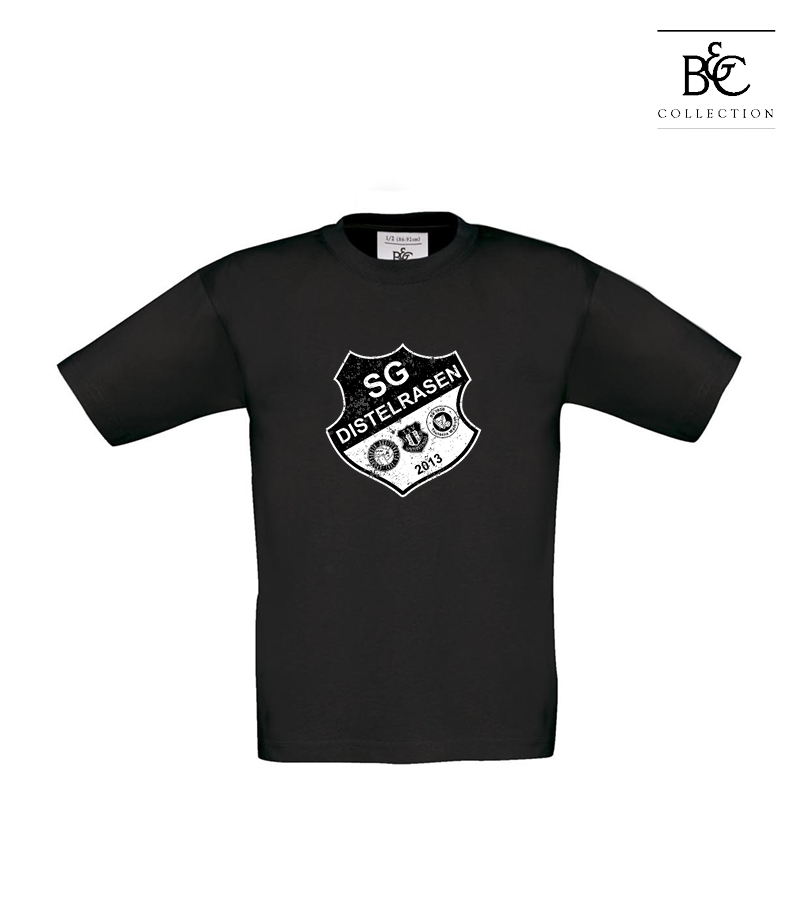 B&C Kinder T-Shirt Black "Uwe Frontprint"