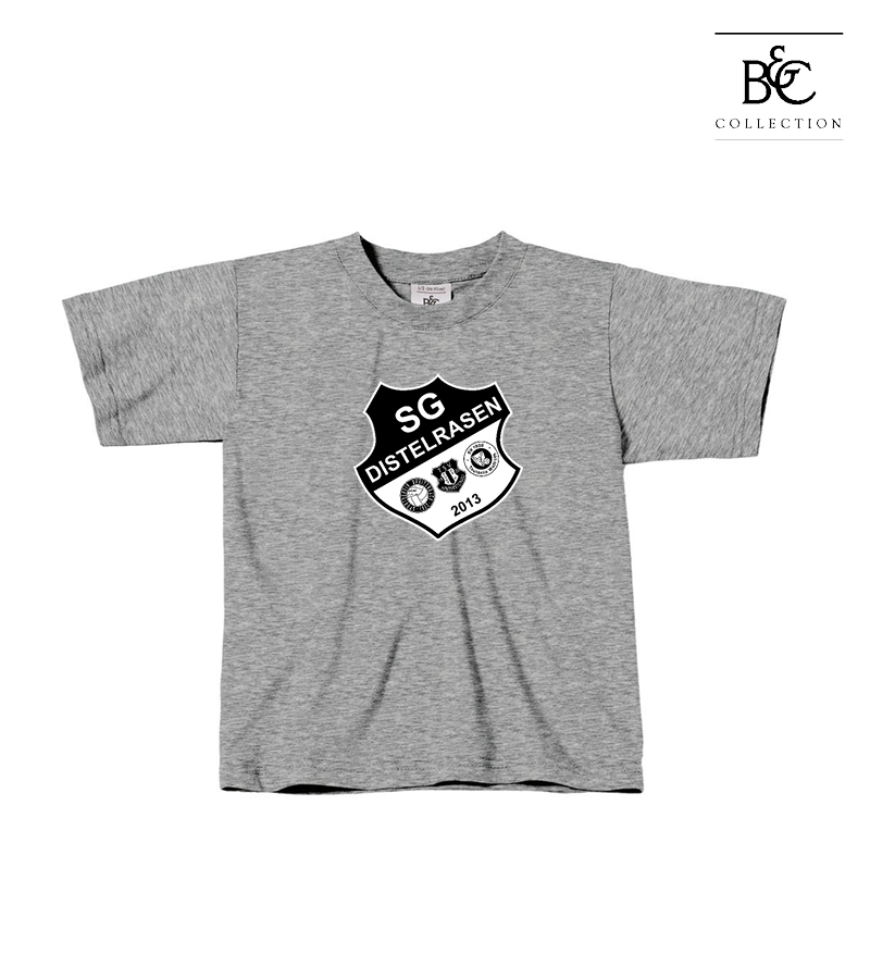 B&C Kinder T-Shirt Sports Grey "Anton Frontprint"