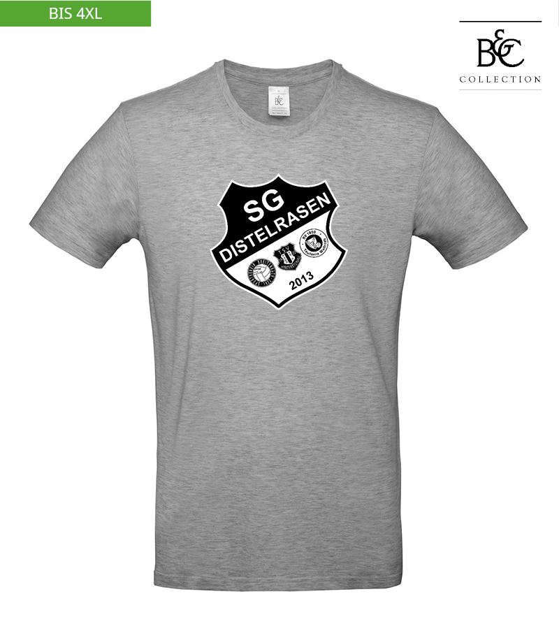 B&C Herren T-Shirt Sports Grey "Anton Frontprint"