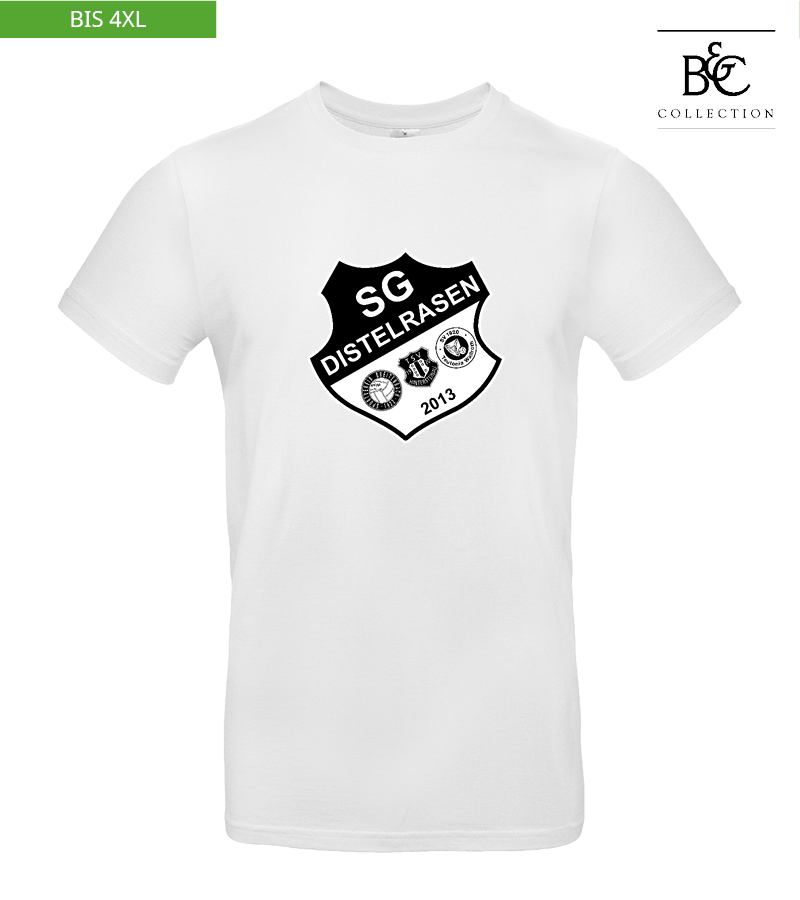 B&C Herren T-Shirt White "Anton Frontprint"