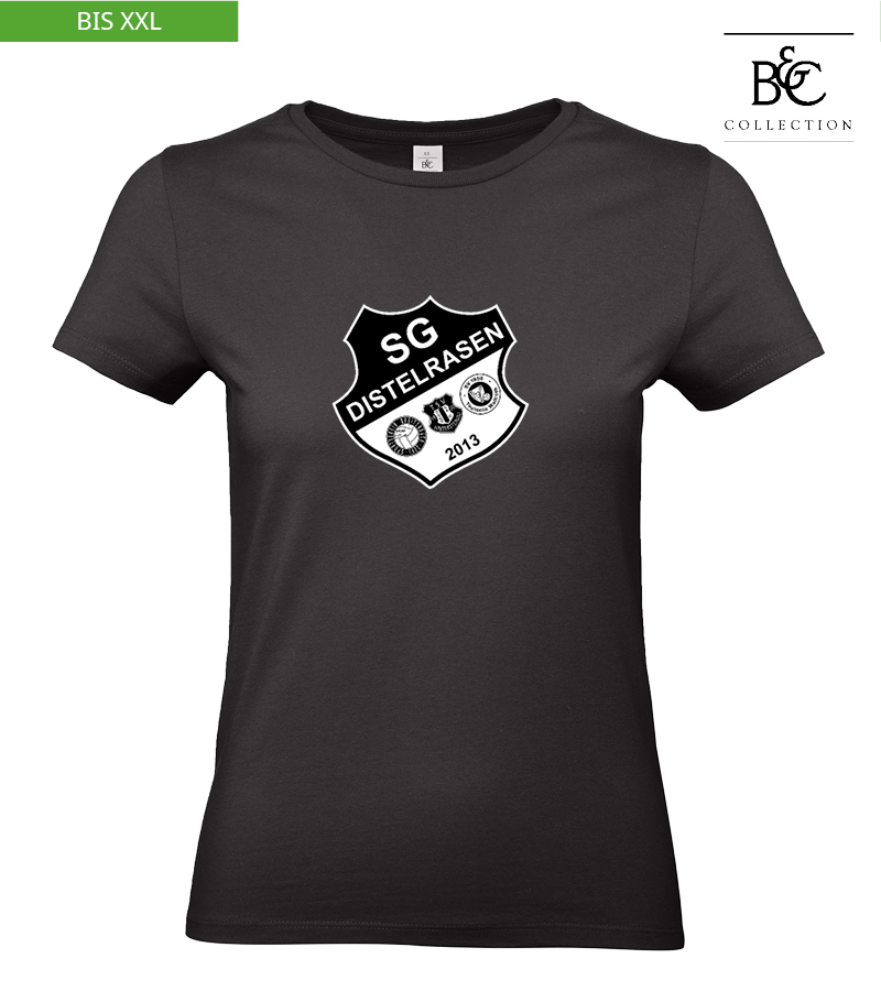 B&C Damen T-Shirt Black "Anton Frontprint"