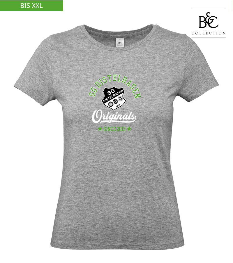 B&C Damen T-Shirt Sports Grey "Jacob"
