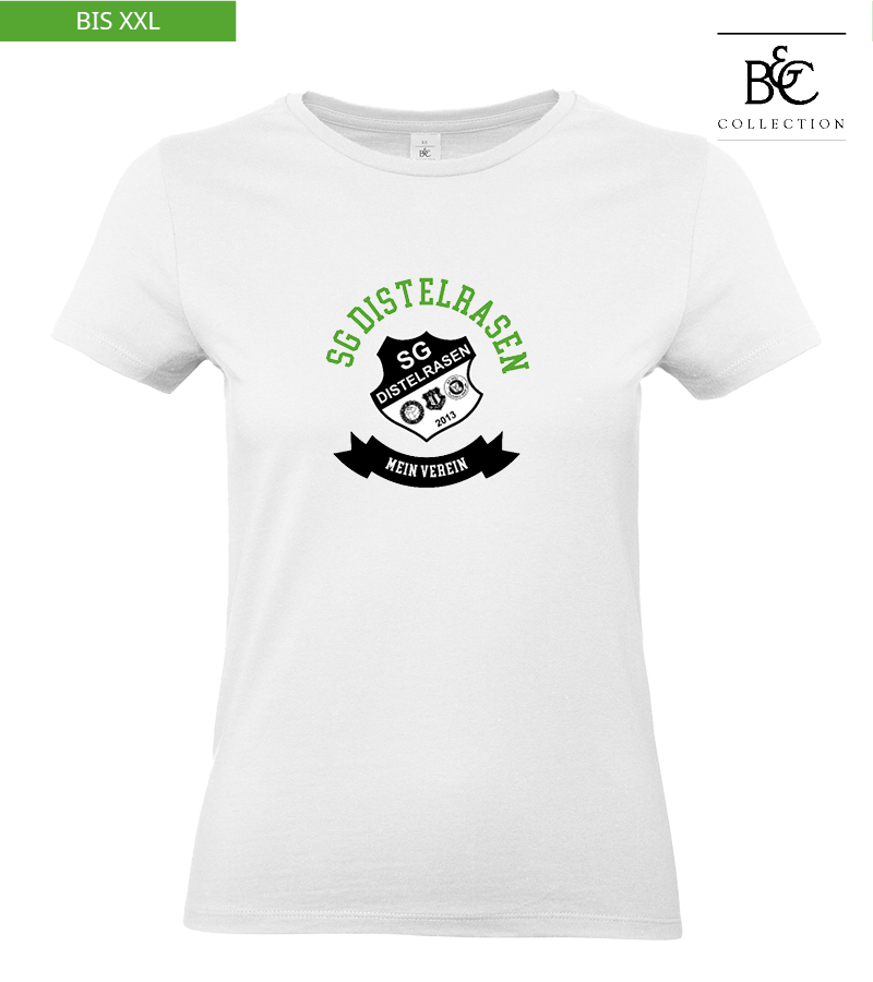B&C Damen T-Shirt White "Bono"