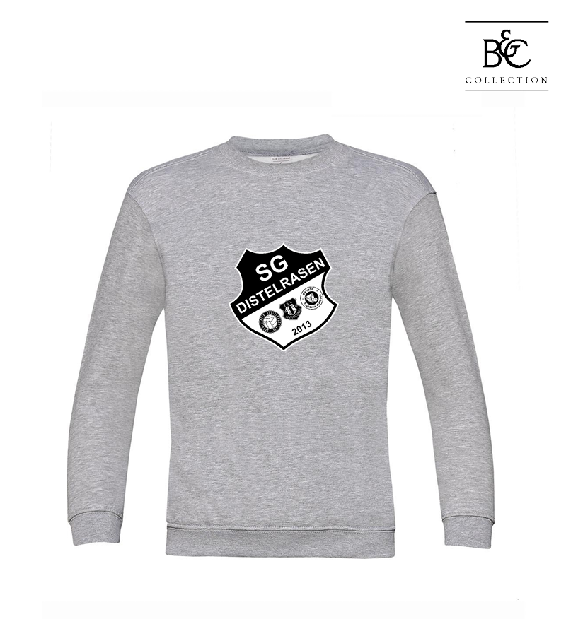 B&C Kinder Sweatshirt Heather Grey "Anton Frontprint"