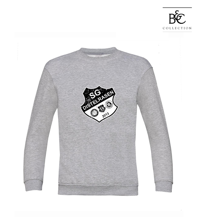 B&C Kinder Sweatshirt Heather Grey "Uwe Frontprint"