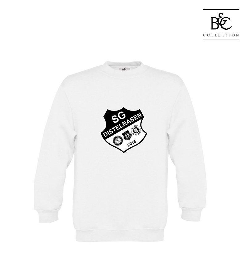 B&C Kinder Sweatshirt White "Anton Frontprint"