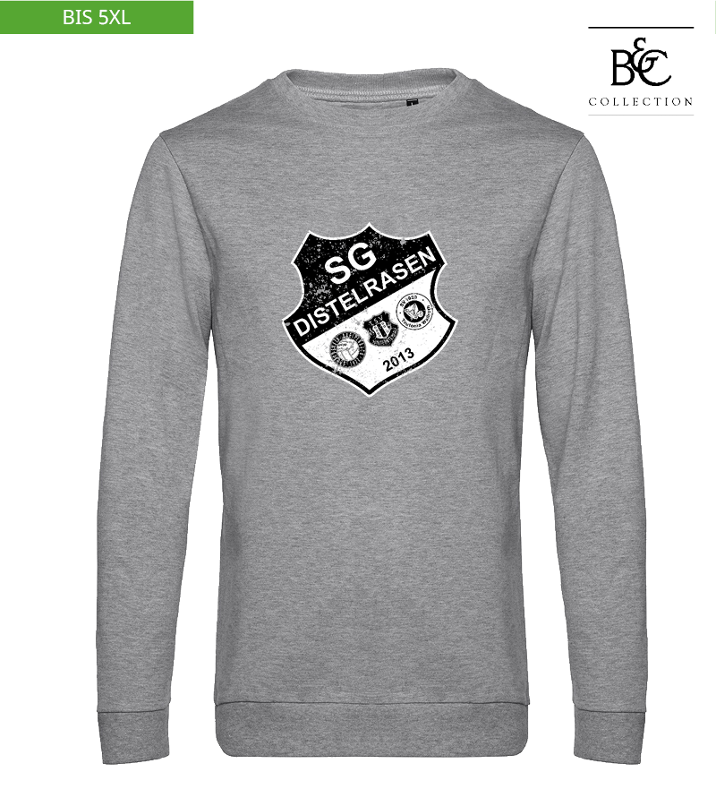B&C Herren Sweatshirt Heather Grey "Uwe Frontprint"
