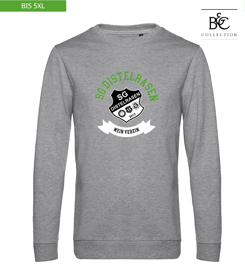 B&C Herren Sweatshirt Heather Grey "Bono"
