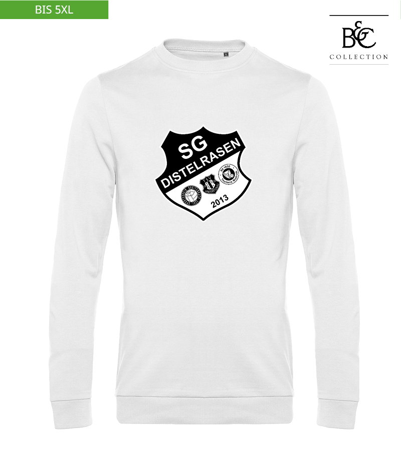 B&C Herren Sweatshirt White "Anton Frontprint"