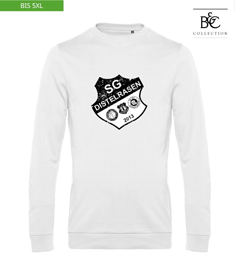 B&C Herren Sweatshirt White "Uwe Frontprint"