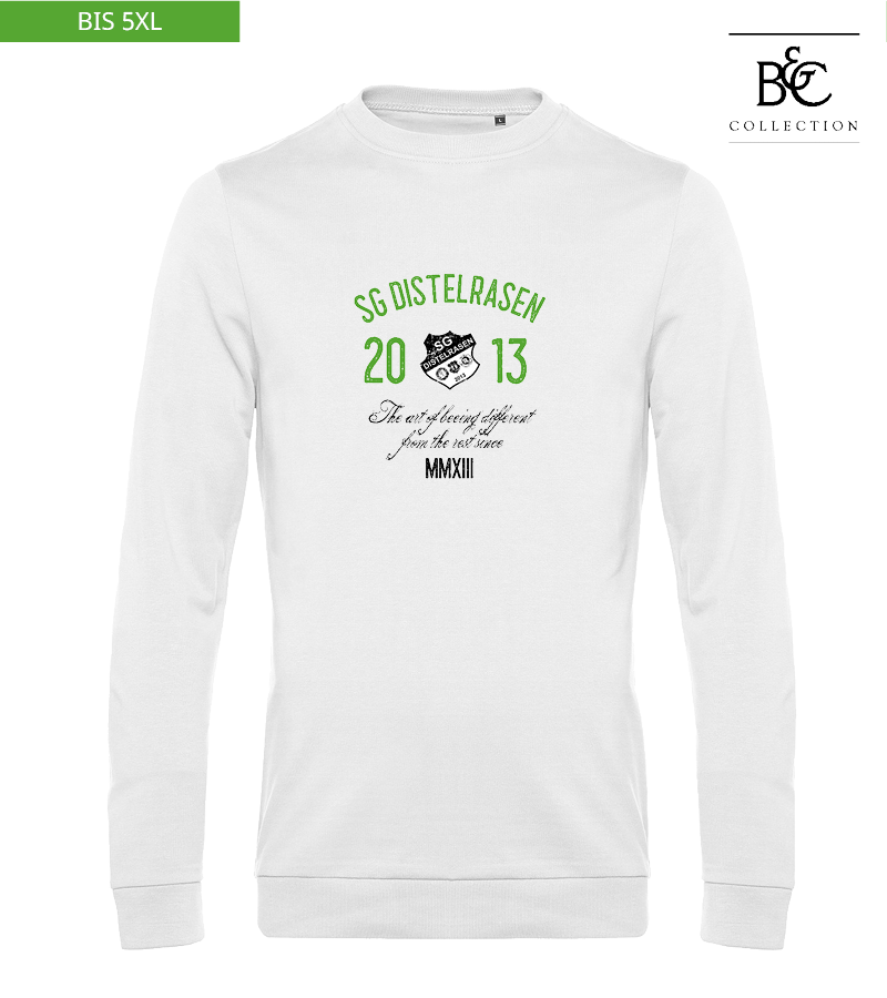 B&C Herren Sweatshirt White "Isack"