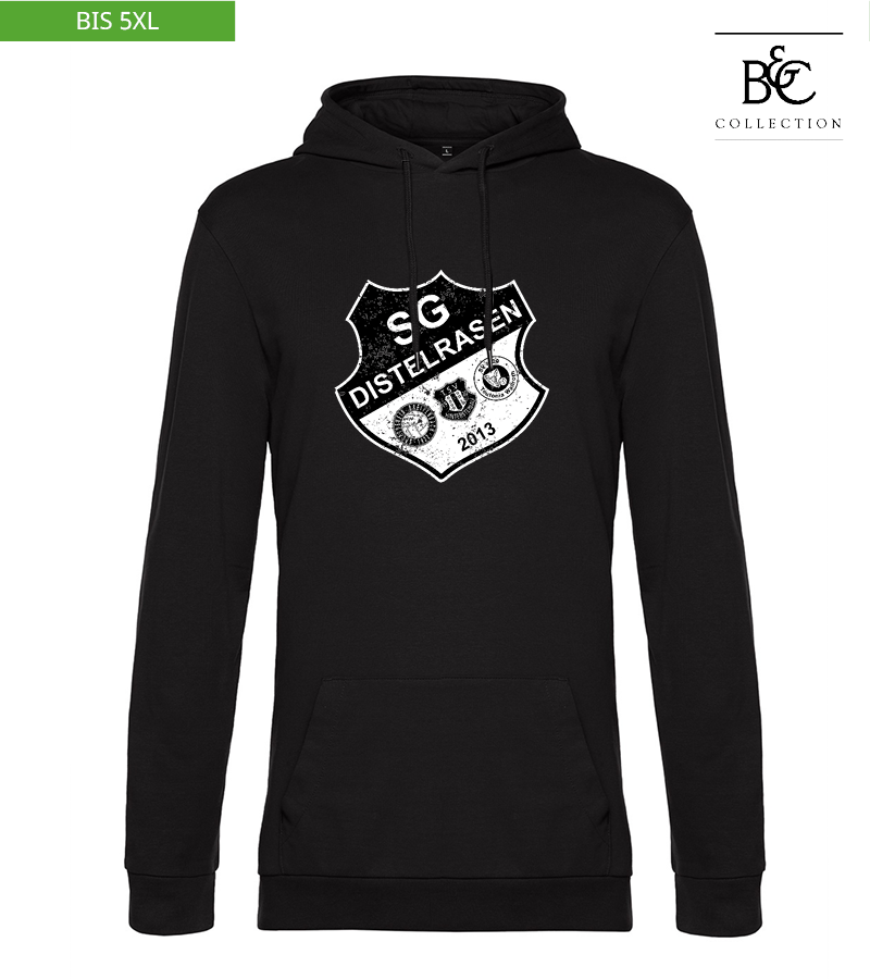 B&C Herren Hoodie Black Pure "Uwe Frontprint"