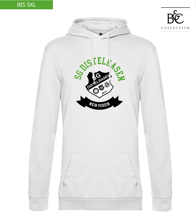 B&C Herren Hoodie White "Bono"