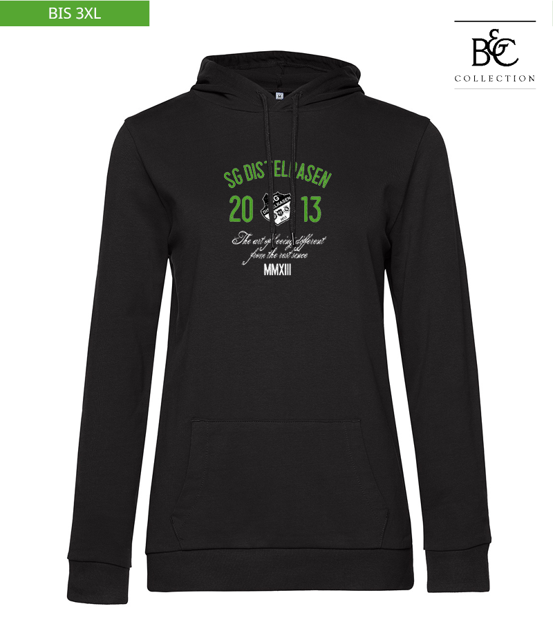 B&C Damen Hoodie Black Pure "Isack"