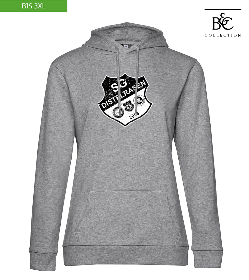 B&C Damen Hoodie Heather Grey "Uwe Frontprint"
