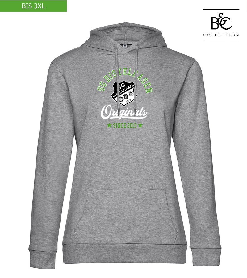 B&C Damen Hoodie Heather Grey "Jacob"