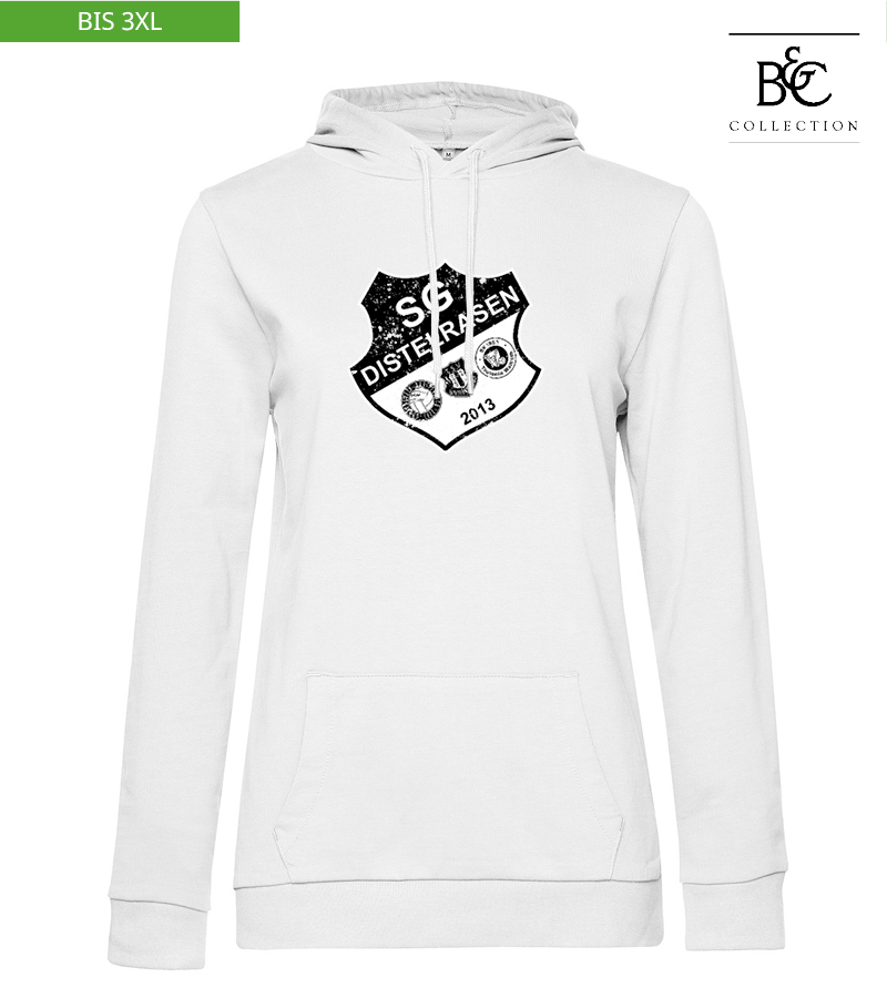 B&C Damen Hoodie White "Uwe Frontprint"