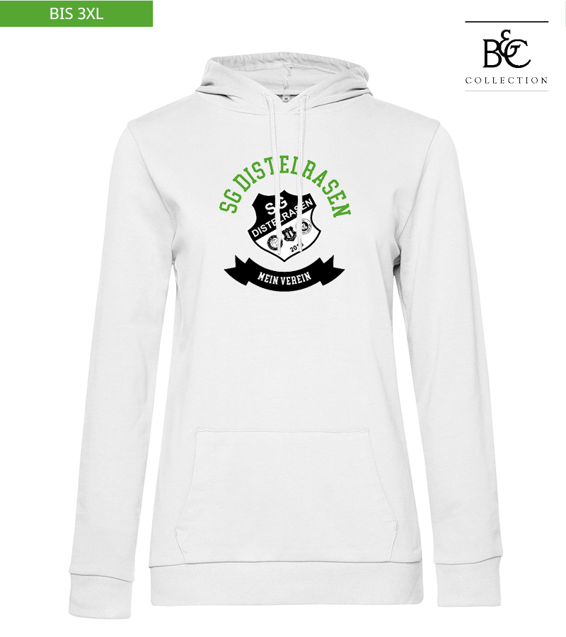 B&C Damen Hoodie White "Bono"