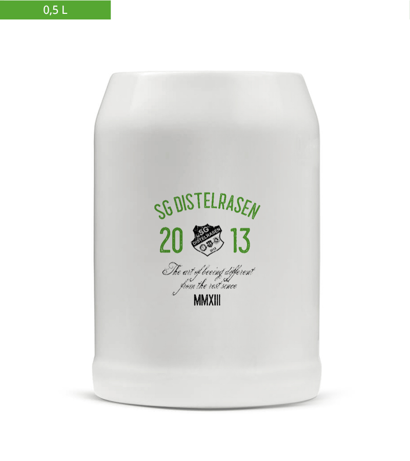 Bierkrug 0,5l White "Isack" A