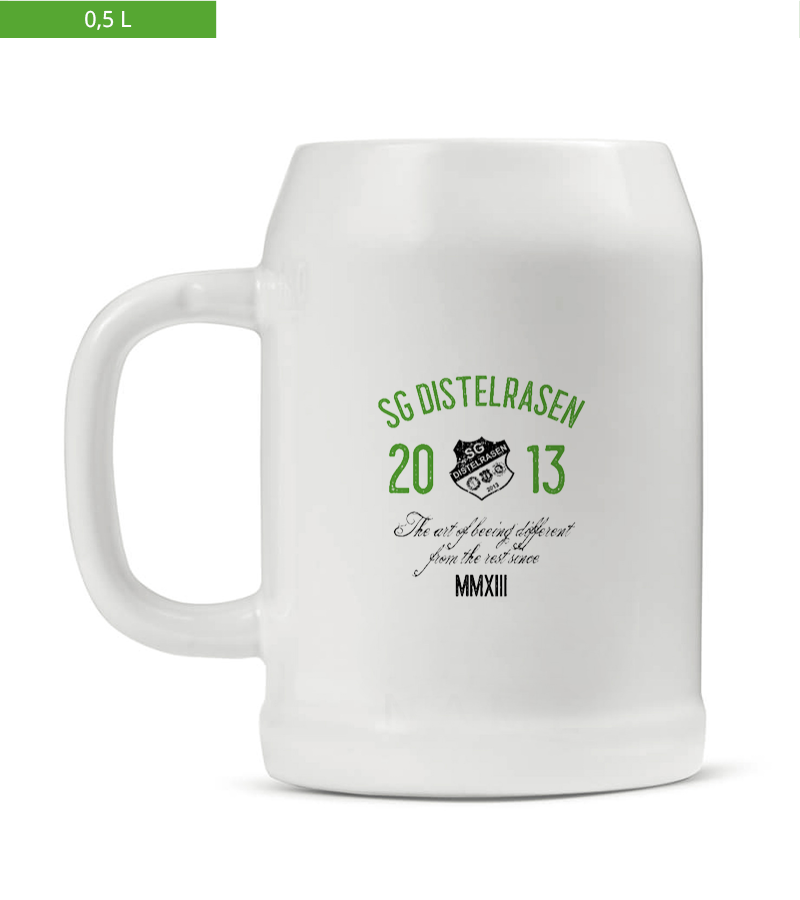 Bierkrug 0,5l White "Isack" B