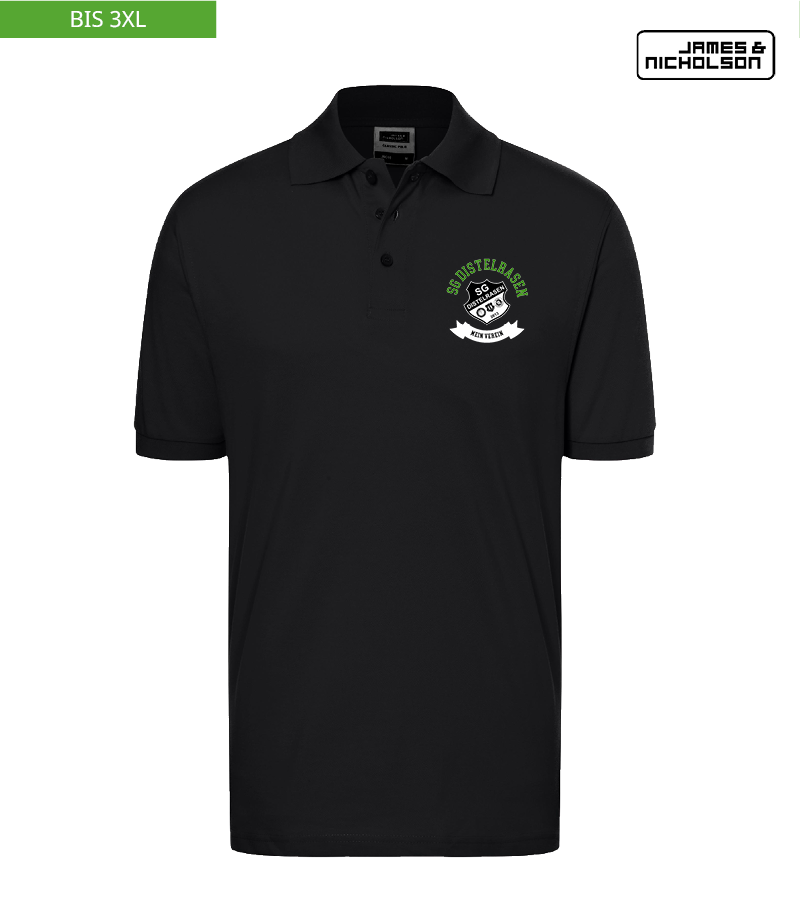 J+N Herren Polo-Shirt Black "Bono"