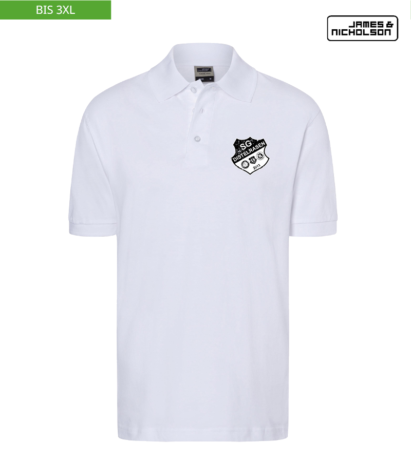 J+N Herren Polo-Shirt White "Uwe"