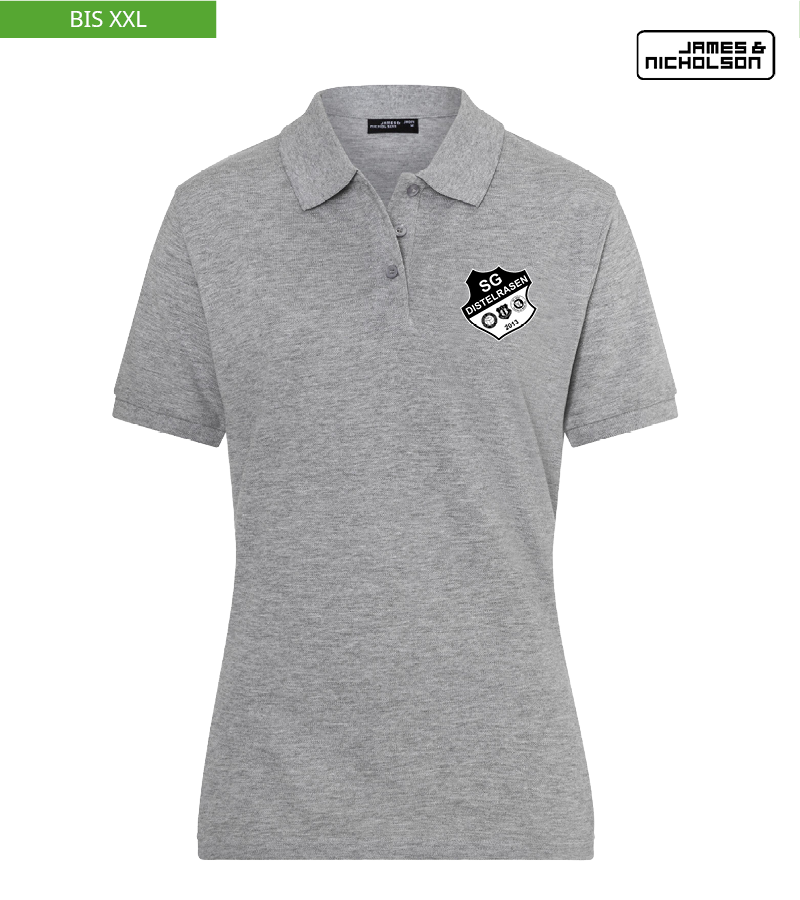 J+N Damen Polo-Shirt Heather Grey "Anton"