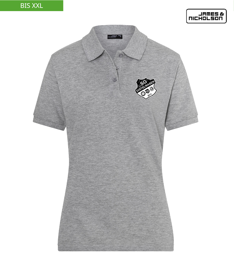 J+N Damen Polo-Shirt Heather Grey "Uwe"