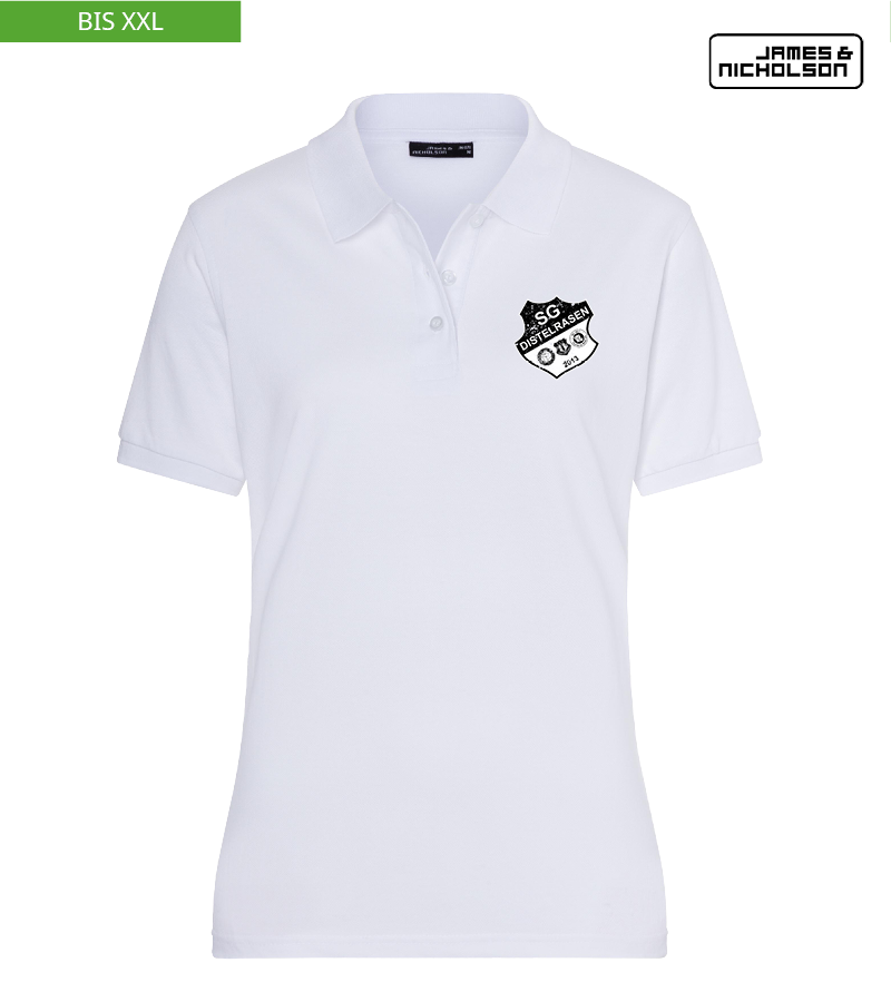 J+N Damen Polo-Shirt White "Uwe"