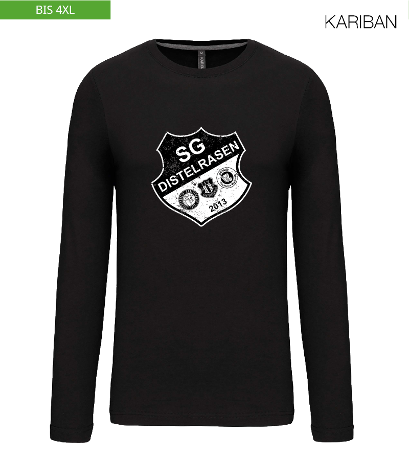 Kariban Herren Langarmshirt Black "Uwe Frontprint"