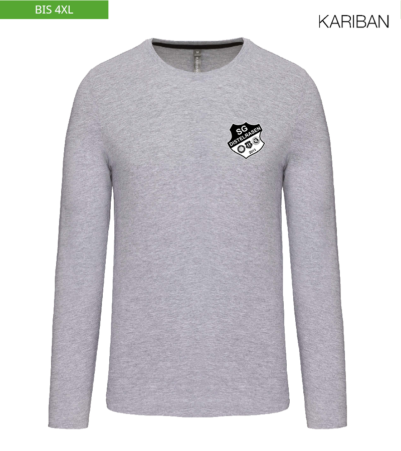 Kariban Herren Langarmshirt Oxford Grey "Anton"