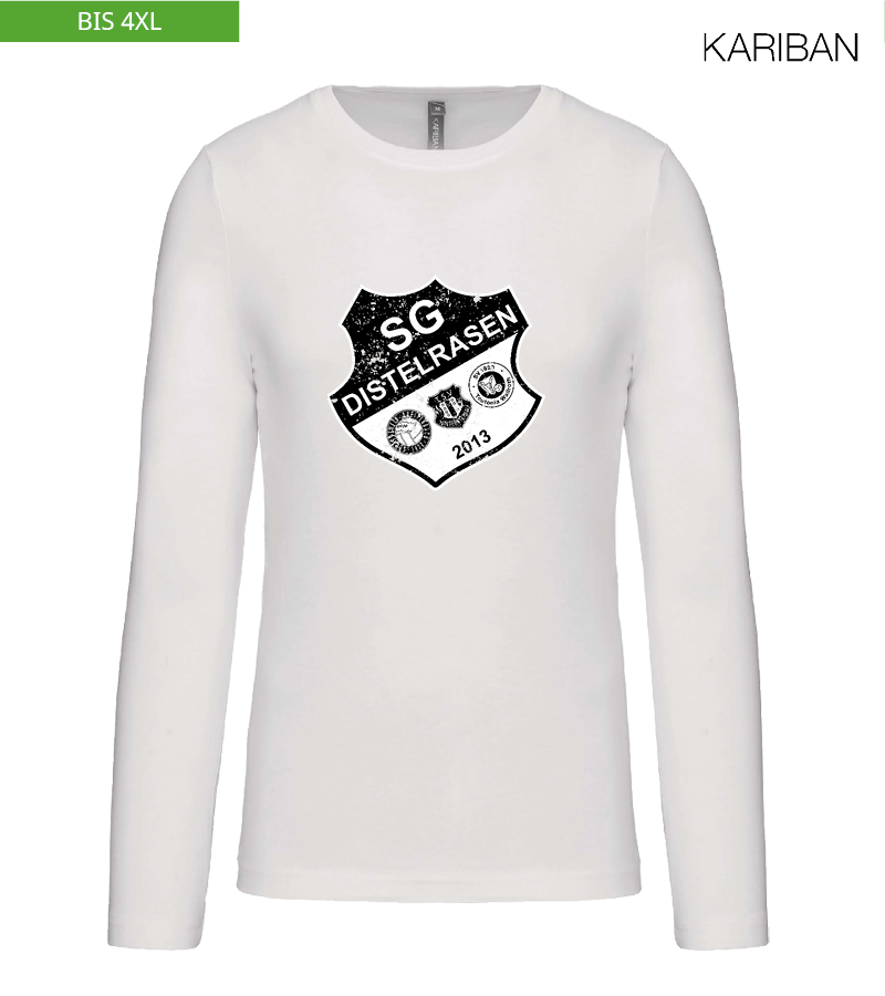 Kariban Herren Langarmshirt White "Uwe Frontprint"