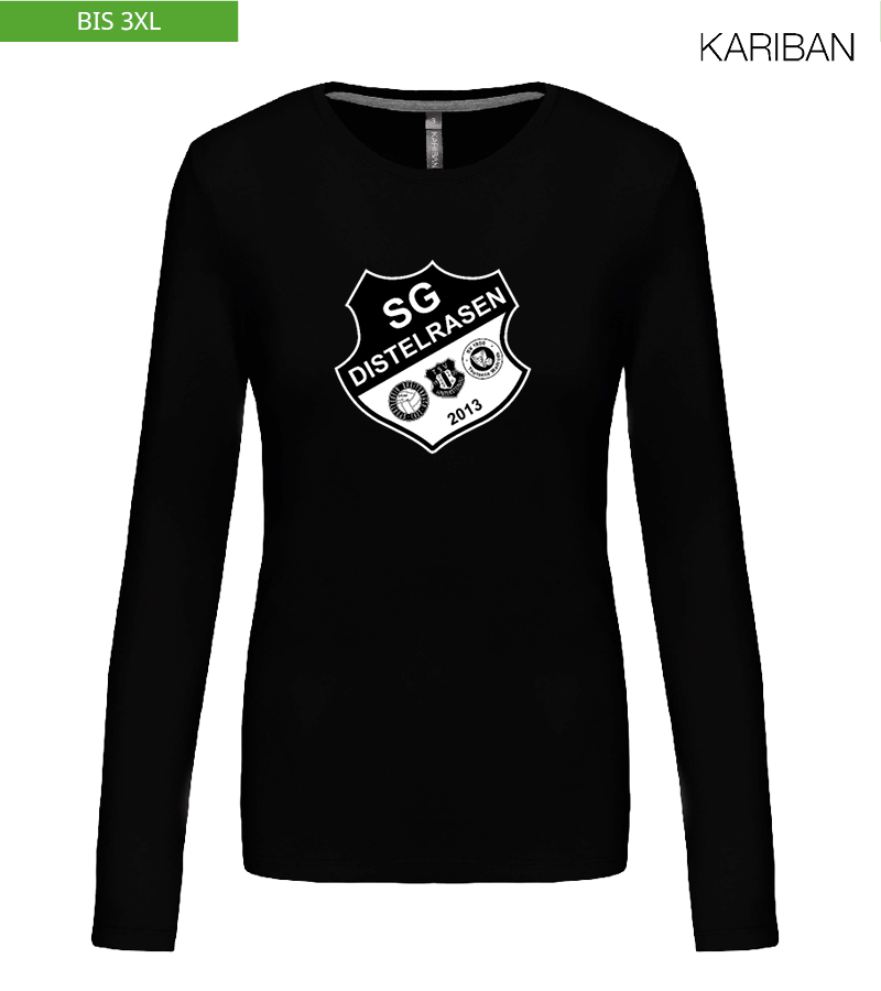 Kariban Damen Langarmshirt Black "Anton Frontprint"