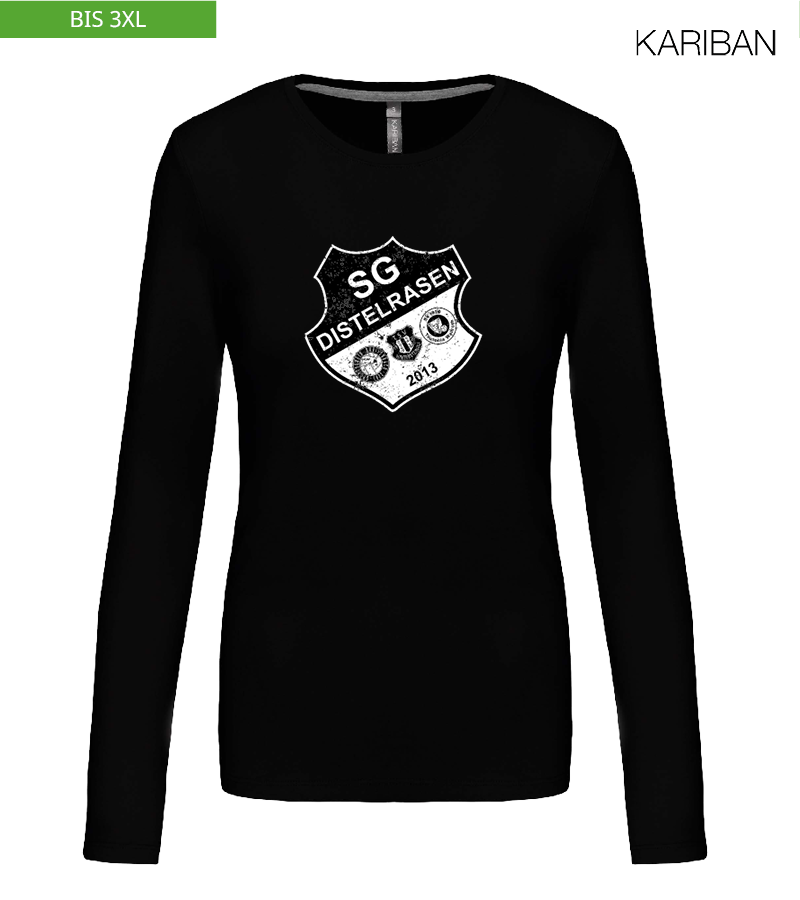 Kariban Damen Langarmshirt Black "Uwe Frontprint"