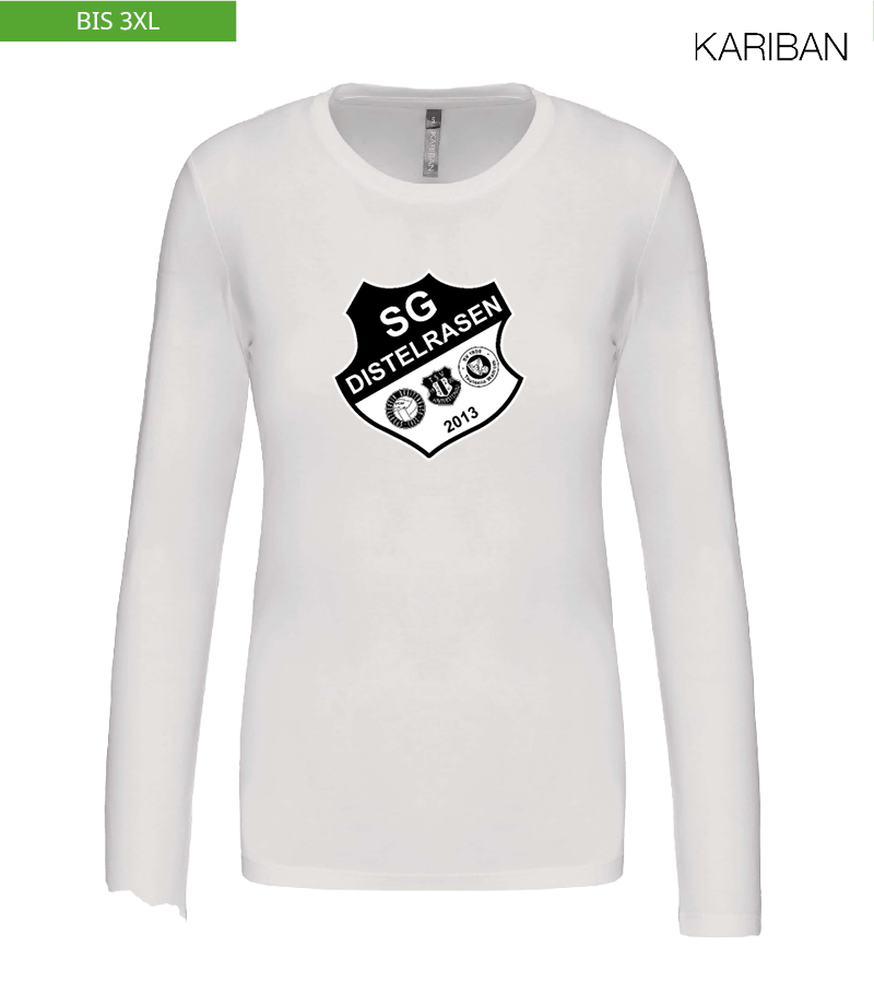 Kariban Damen Langarmshirt White "Anton Frontprint"