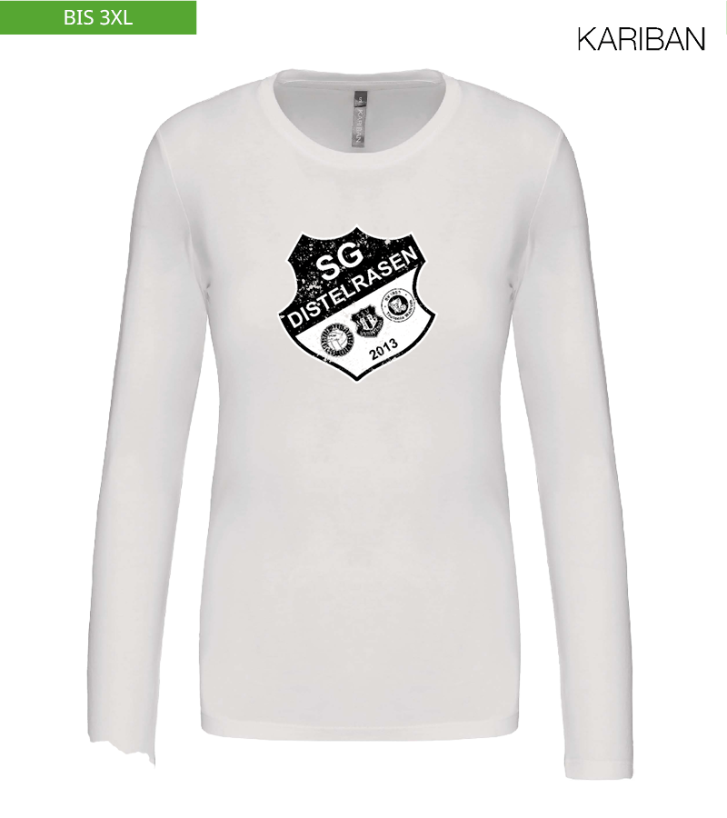 Kariban Damen Langarmshirt White "Uwe Frontprint"