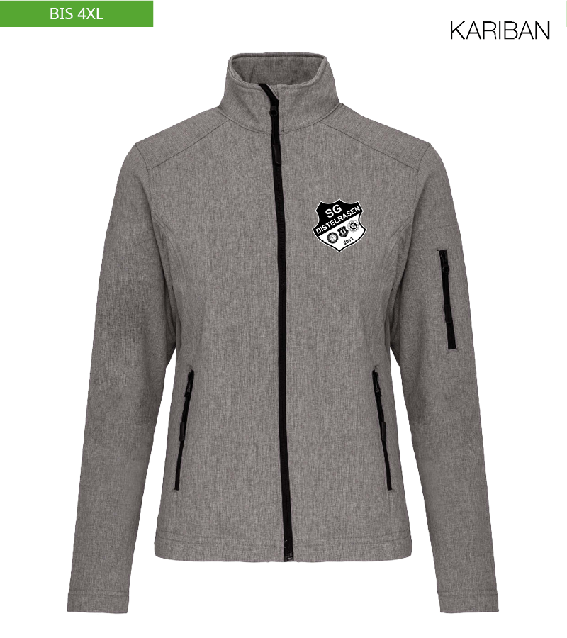 Kariban Damen Softshelljacke Marl Grey "Anton"