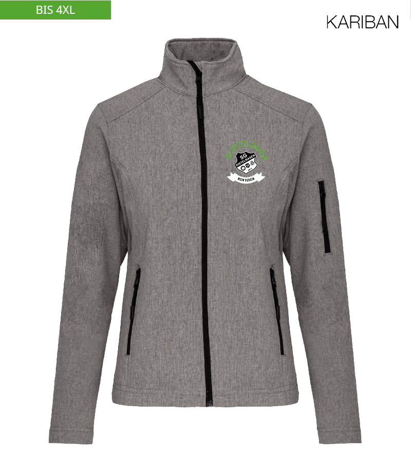 Kariban Damen Softshelljacke Marl Grey "Bono"