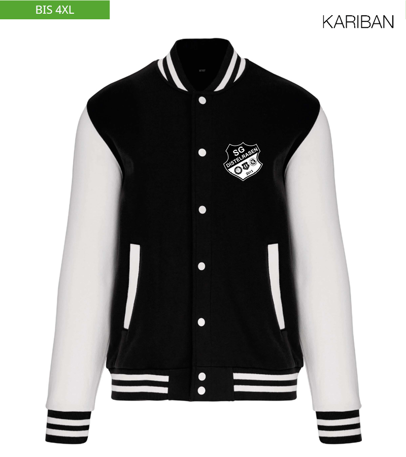 Kariban Unisex Collegejacke Black White "Anton"