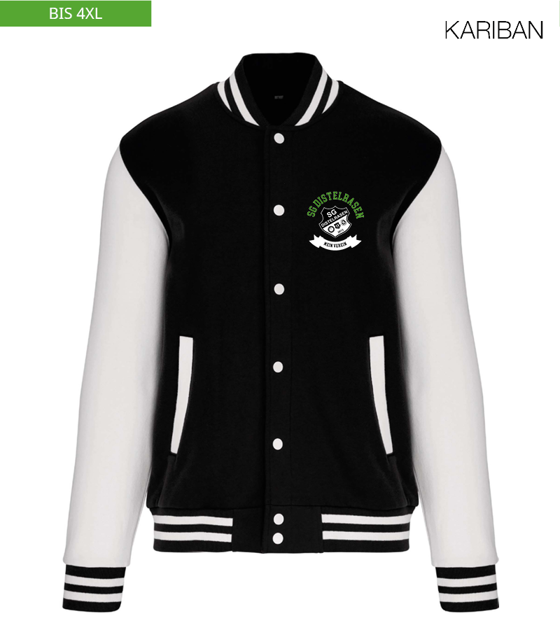 Kariban Unisex Collegejacke Black White "Bono"