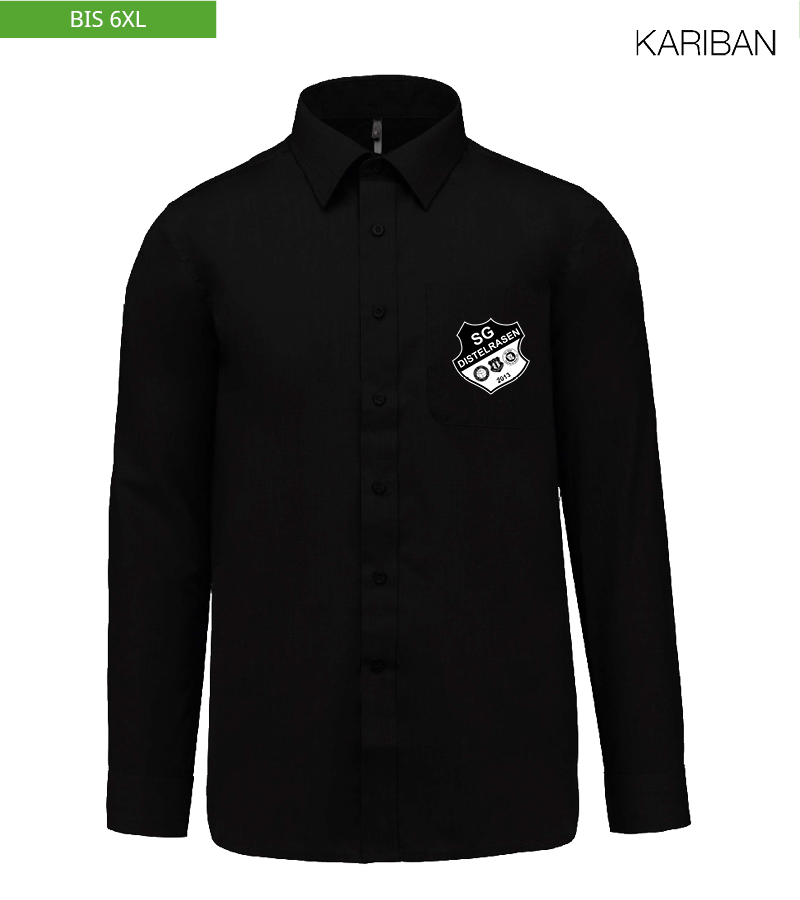 Kariban Herren Langarmhemd Black "Anton"