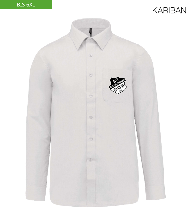 Kariban Herren Langarmhemd White "Anton"