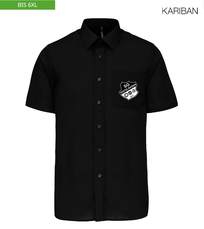 Kariban Herren Kurzarmhemd Black "Anton"