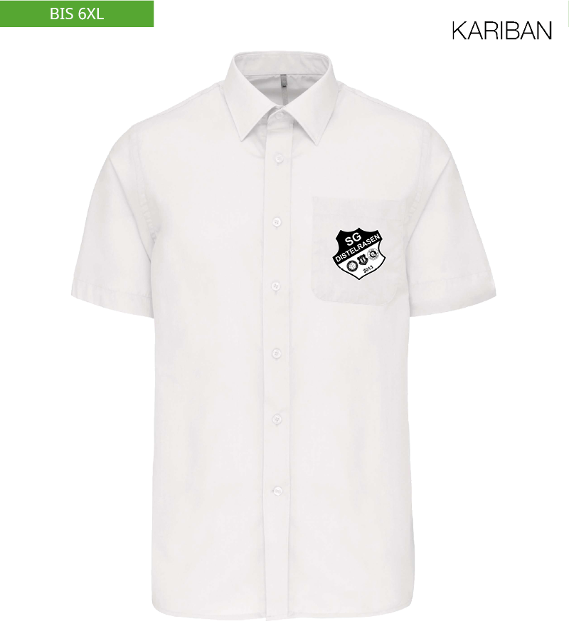 Kariban Herren Kurzarmhemd White "Anton"