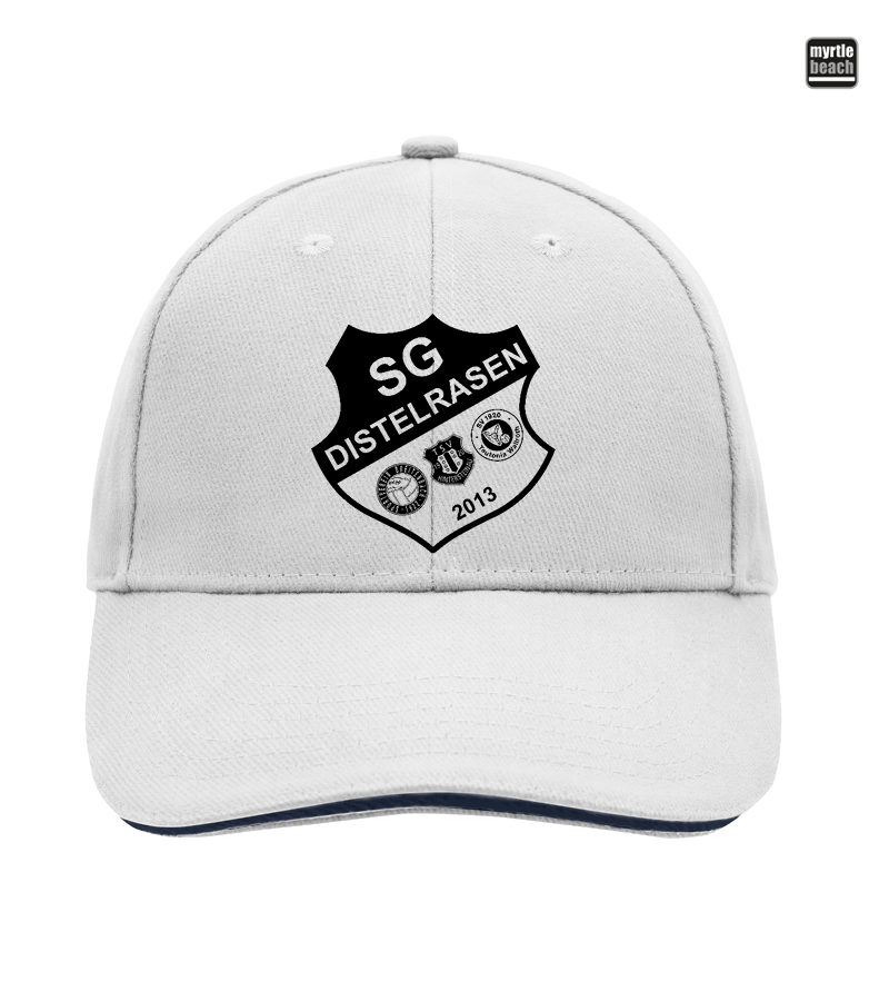 Myrtle Beach Unisex 6 Panel Sandwich Cap White "Anton"