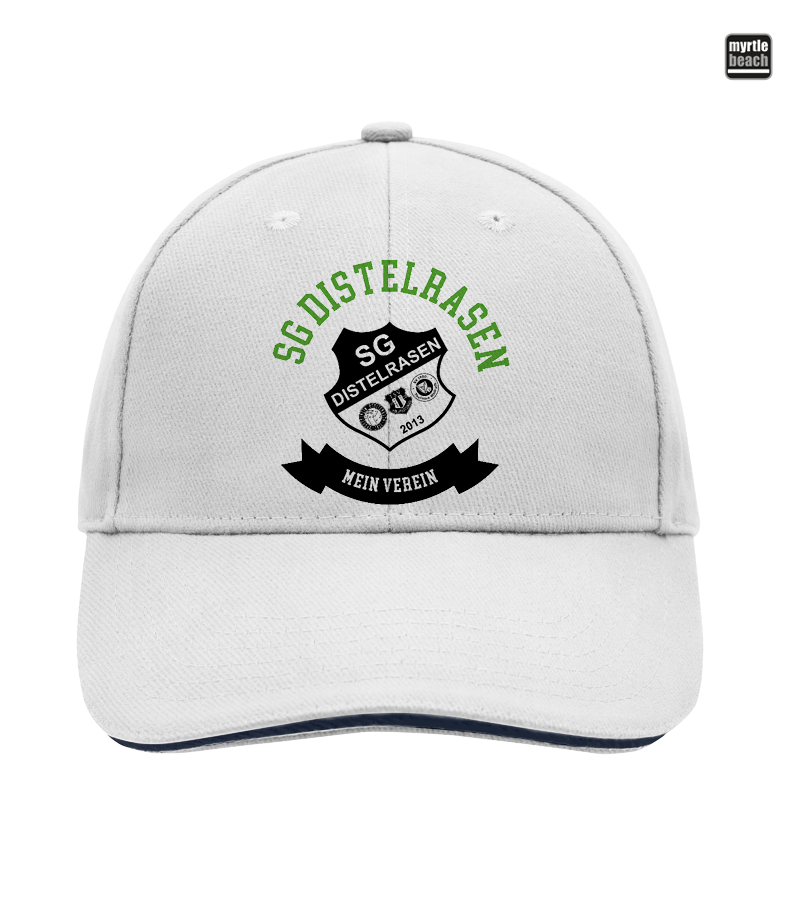 Myrtle Beach Unisex 6 Panel Sandwich Cap White "Bono"