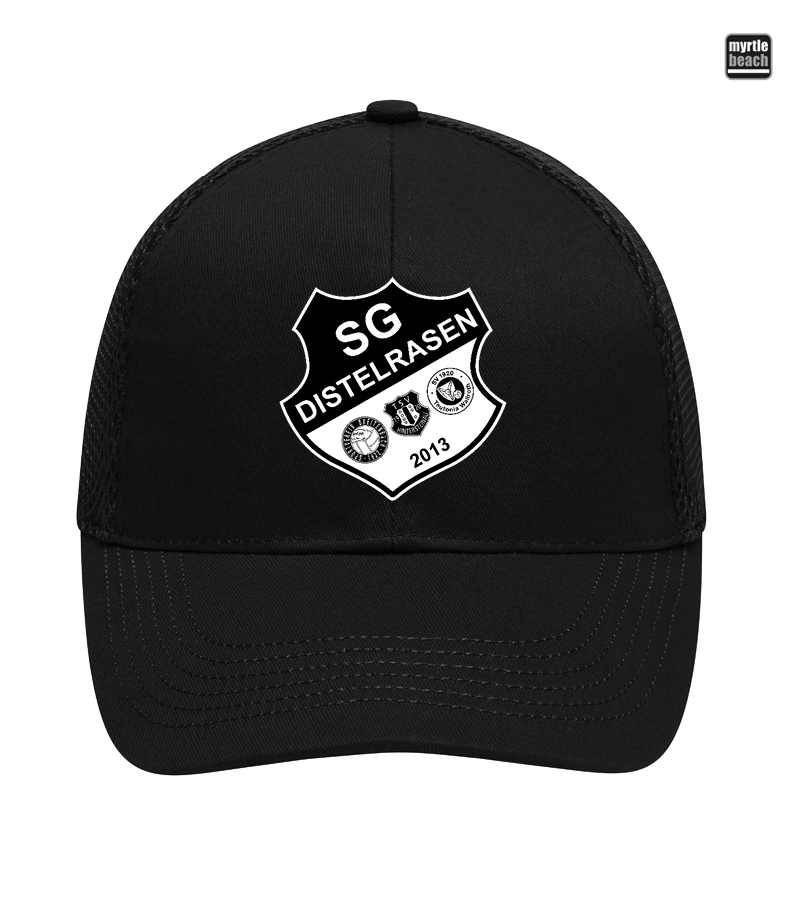 Myrtle Beach Unisex 6 Panel Air Mesh Cap Black "Anton"