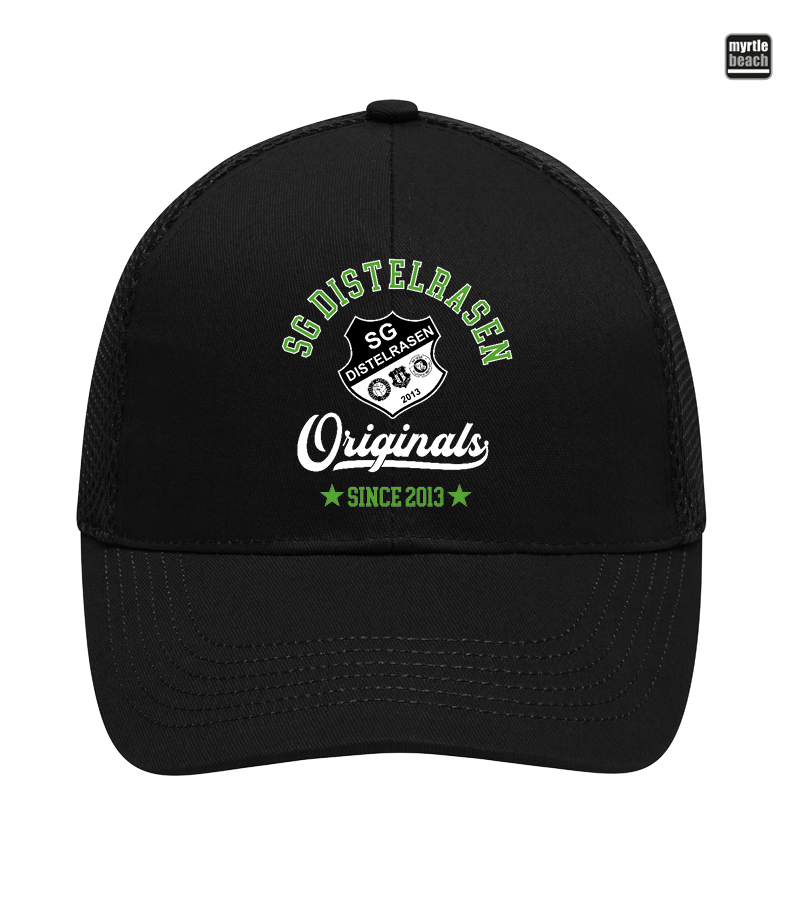 Myrtle Beach Unisex 6 Panel Air Mesh Cap Black "Jacob"