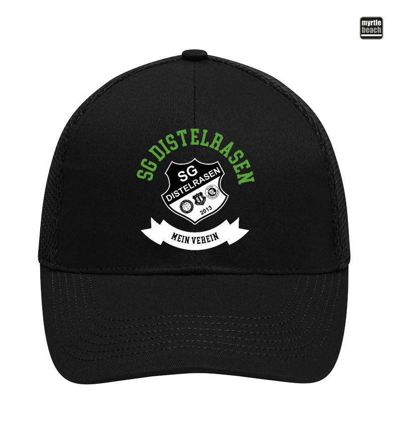 Myrtle Beach Unisex 6 Panel Air Mesh Cap Black "Bono"