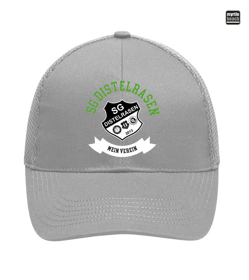 Myrtle Beach Unisex 6 Panel Air Mesh Cap Light Grey "Bono"